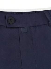 Manfinity Mode Pure Color Suit Pants For Men, Suitable For Commuting, Leisure And Business Travel,Suitable For New Year Holidays, Gift For Boyfriend Formal Pants Men Mens Dress Pants Navy Blue Dress Pants Men Mens Slacks Dark Blue Pants