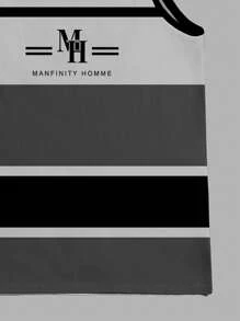 Manfinity RelaxMax 男士夏季休闲撞色条纹背心 - 灰色 - 查看 4