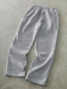 PAVTROS Manfinity Streetrush Men's Street-Style Popular INS Matching Spider Web & Heart Embroidered Towel Fabric Sweatpants, Loose Fit, Pink, Ideal Gift For Boyfriend/Husband, Anniversary