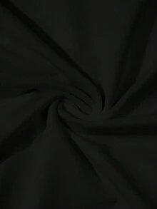 EMERY ROSE 休闲修身大码女式T恤，印有身穿棉衣的小女孩图案 - 黑色 - 查看 6