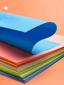 SHEIN 20/100 PCS Kertas Karton Tebal Berwarna A4 / Kertas Berwarna Tebal untuk Memotong Kertas, Koleksi Kertas Bertumpuk A4, Bahan Kertas Buatan Tangan, Kartu Ucapan Seni, Koran Tulisan Tangan - MultiWarna - View 10