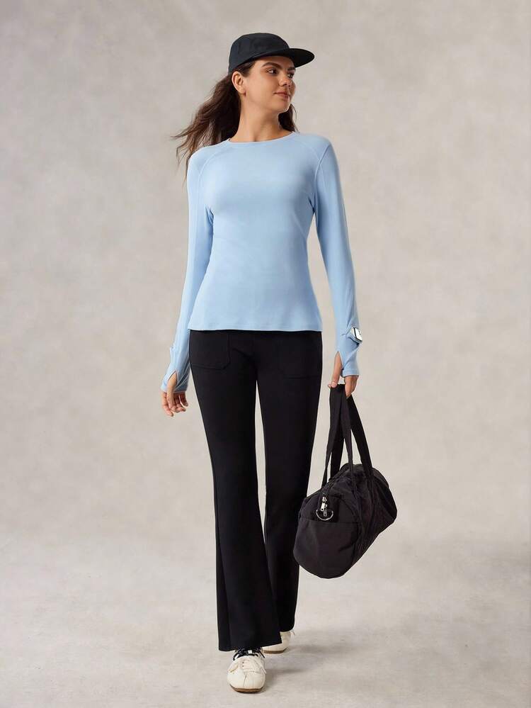 OutZeal 女士柔软拉绒表窗长袖蓝色户外T恤日常休闲 - 藍色 - 查看 10