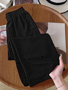 Rusticease Women's Solid Color Casual Pants Fall Clothes For Women Fall Clothes For Women  Autumn Clothes  Autumn Women  Women's Winter Clothes - Black - View 7