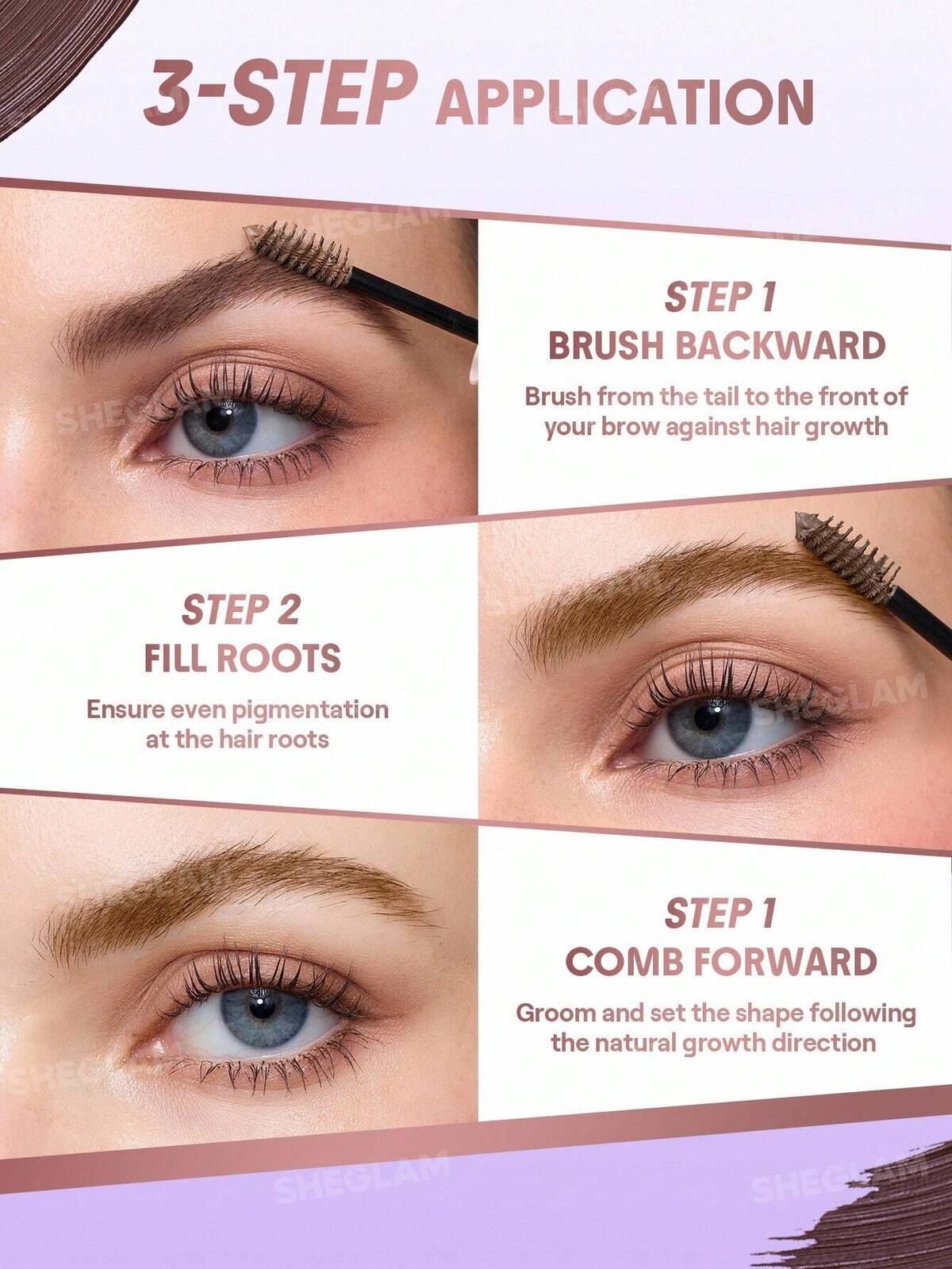 Airy Tinted Volumizing Brow Mousse-Ash Pink