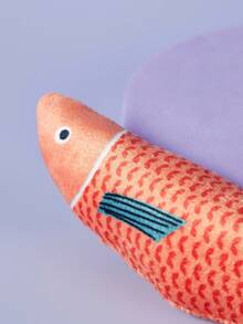 PETSIN 1 Pieza Juguete Interactivo Para Gatos Con Sonido De Pez De Dibujos Animados Con Diseño De Cuchillo Para Moler Dientes Y Morder, Color Al Azar - Multicolor - Ver 2