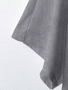 SHEIN Essnce 大码女式休闲两件套西装，背心和露肩上衣两件套西装，女式夏季两件套西装，外出上衣女式夏季服装，露肩上衣可爱上衣可爱夏季上衣 - 灰色 - 查看 7