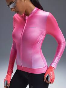 Powerista 女士时尚渐变色长袖修身骑行服