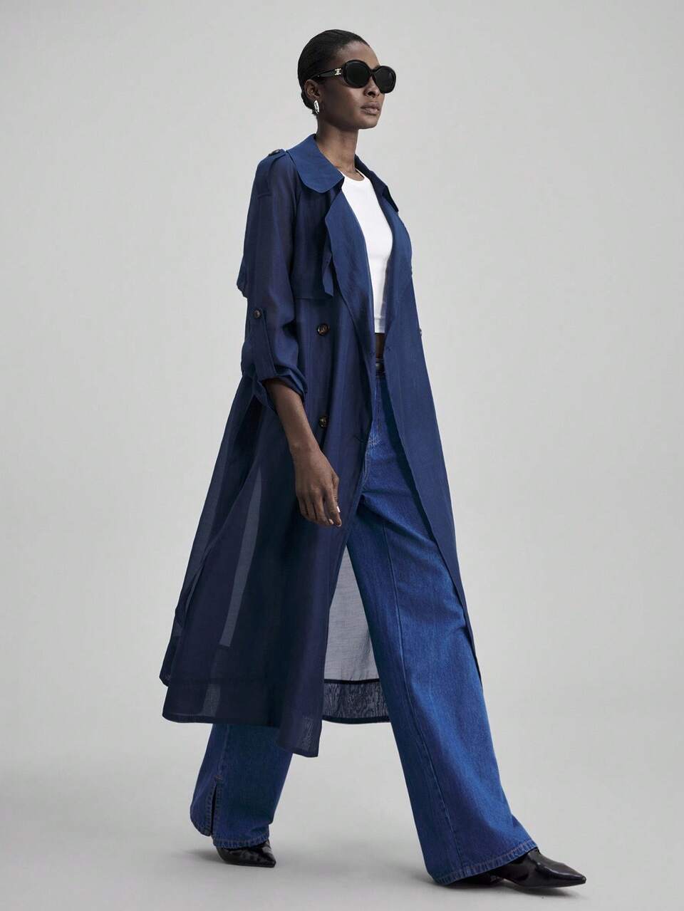 2025 Autumn New Women's Apparel, All Season Wear, Winter, Back To School Women's Styles, Halloween & Christmas, Teacher Attire, Outerwear, Night Out Looks, Women's Business Casual, Solid Color Double-Breasted Trench Coat, Christmas & New Year Apparel,Christmas, New Year