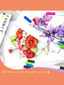 SHEIN Bộ bút dạ hai đầu 120/100/80/60/48/36/24/12 chiếc, Bộ bút dạ đầu mềm có thể giặt được, Nhiều mẫu mã để lựa chọn, Giấy vẽ không thấm nước, Bộ sưu tập nghệ thuật, Bút vẽ Graffiti, Bộ bút dạ màu nước, Bút màu dung lượng lớn chống nước, Quà tặng hoàn hảo, Bút dạ - Nhiều màu - Xem 7