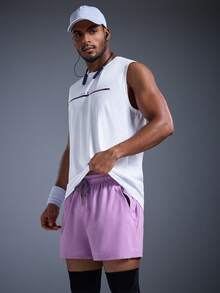 DRIFTMERE Pantalones cortos deportivos de 3 pulgadas con bolsillo con cremallera antiperidida y cintura con cordón para hombres