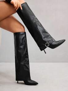 CUCCOO SZL 黑色尖头细高跟踝靴 - 黑色 - 查看 1