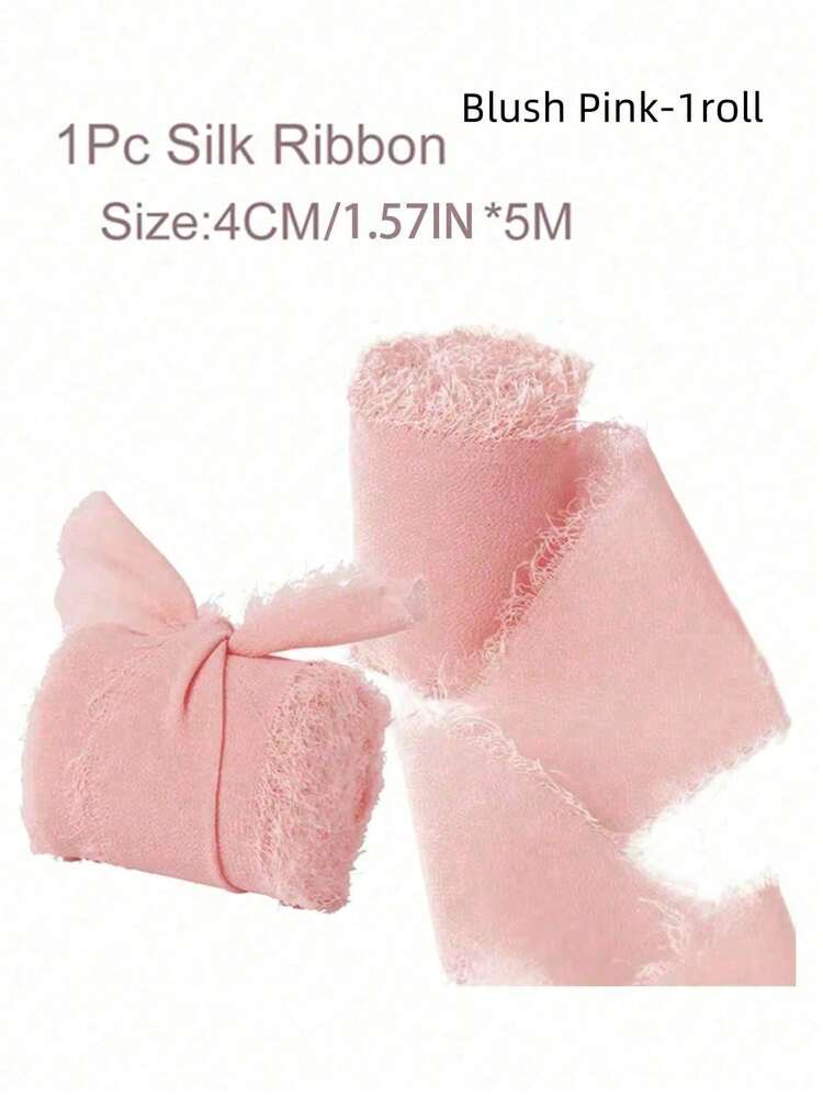 1/3/9 卷手工雪纺丝带流苏 1.5 英寸 X 5.5 码磨边丝带，适用于婚礼请柬、新娘花束、礼品包装、蝴蝶结制作、工艺品、派对装饰 - 彩色 - 查看 38