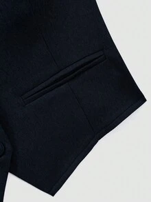 Sweetra Women's Casual Slim Fit Sleeveless Vest - Navy Blue - View 4