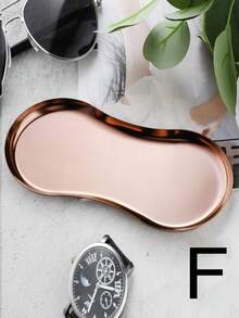 Cirelle 1pc Stainless Steel Modern Minimalist Elegant Jewelry Tray Organizer, Room Decor - Multicolor - View 12