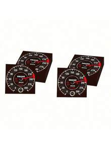 SHEIN 20pcs/40pcs/60pcs/100pcs Set,Double-Layer Dial Gauge Design Napkins For Car Racing & Sports-Themed Parties, Black With Golden Accents, Perfect For Birthdays And Events, Dining Decorations | Vintage Dial Design | Durable Paper Product - Multicolor - View 3