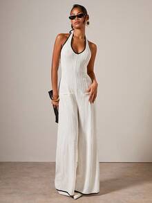 COSMINA Women's Sexy Backless Halter Jumpsuit, Summer - Multicolor - View 5