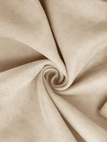 Brillora Women's Solid Color Fringe Trim Open Front Jacket In Fall/Winter - Khaki - View 8