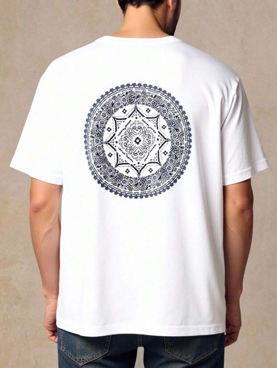 HIMLAND Camiseta de manga corta de cuello redondo holgada y casual para hombres, camiseta gráfica para hombres, camiseta para hombres, camiseta blanca para hombres, camiseta casual para hombres, camiseta boxy para hombres, camiseta blanca con bolsillo para hombres, camiseta estampada con bolsillo para hombres, camiseta casual para hombres, camiseta con bolsillo para hombres, camiseta de verano estampada con bolsillo para hombres, camiseta japonesa para hombres, camiseta blanca con bolsillo para hombres, camiseta gráfica blanca estampada casual para hombres, camiseta boxy