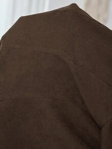 SHEIN LUNE 女式纯色翻领长袖单排扣休闲/工作西装外套，秋季 - 白色 - 查看 6
