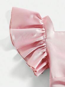 Pitira Tween Girls' Sweet Bowknot Mesh Dress, Flower Girl Dress For Wedding Party, Birthday Party Pink Dress Girls Pink Bow Dress Girls Pink Dress Kids Pink Dress Girls Dress Pink Girls Dress With Bow Girls Special Occasion Dress Girls Special Occasion Dress Pink Girls Pink Tulle Dress Kids Dresses Pink Kids Elegant Dress Elegant Pink Bow Girls Dress,Christmas Dress,Christmas Party Dress Fall Winter - Pink - View 4