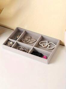 1/5pcs、首饰托盘、珠宝收纳盒、彩妆收纳盒、戒指收纳盒、项链收纳盒、灰色收纳盒、灰色分隔托盘、文具收纳盒、文具托盘、旅行收纳盒、便携式化妆盒、化妆盒、化妆托盘、旅行化妆盒、多功能收纳盒、适用于口红、唇线笔、眉笔、眼影盘、文具、适合女性送礼、度假海滩、浴室收藏、卧室收藏、大容量 - 彩色 - 查看 5