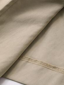 DAZY 秋冬新款宽松休闲加厚风衣女式常规外套女式大衣 - 卡其色 - 查看 5