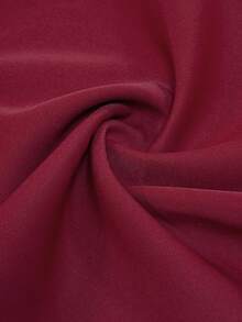 Rafferiza 女士纯色优雅领带泡泡袖衬衫 - 紅色 - 查看 5