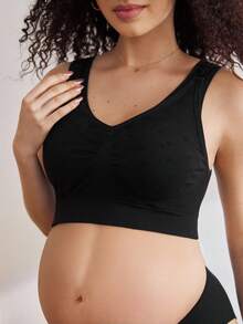 SHEIN BloomMama 1pc Seamless Maternity & Nursing Bra