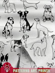 EMERY ROSE 休闲简约卡通动物印花宽松女式衬衫，适合秋冬季节，时尚百搭，休闲百搭。 - 彩色 - 查看 3