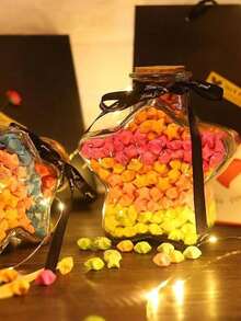 540/1080 张星星折纸，27 种颜色星星纸条，双面折叠，实心幸运星装饰纸，DIY，彩色纸屑，星星 - 彩色 - 查看 5