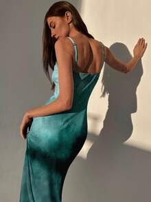 Aloruh 女士渐变色无袖中长连衣裙 - 白色 - 查看 2