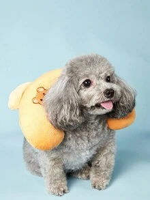 PETSIN 1 件装舒缓狗猫枕头，柔软蓬松的狗床枕头，U 型缓解焦虑狗颈枕，宠物舒缓玩具，用于缓解关节疼痛并改善睡眠质量 - 彩色 - 查看 9