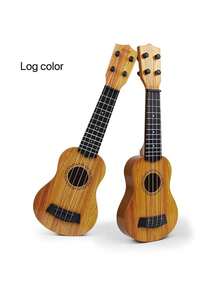 SHEIN Basic living 1PC 35cm Guitar Toy Can Be Used To Play Elementary Instruments With Paddles Simulating Yukrili Music Toys Beginners' Level Guitar Puzzle And Musical Instruments