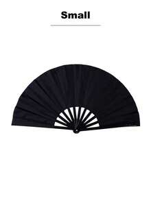 SHEIN Hand Fans, Hand Fans For Foldable, - Rave Fan - Premium Fabric Large Folding Fan Fans, Line Dancing, Chinese Martial Arts Kung Fu Fan, Tai Chi Dance Fan, Nylon-Cloth Vintage Retro Fabric Fans, Stage Performance Folding, Fan DIY Graffiti Solid Color Fan - Multicolor - View 13