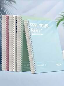 SHEIN 6 包 60 120 页 A5 B5 83x59 英寸螺旋笔记本学院横线 7 毫米厚纸板封面 6 种颜色学习笔记日记写作返校办公用品线圈笔记本大容量厚简约时尚多色笔记本适合学生女士工作家庭夏季秋季文具礼物