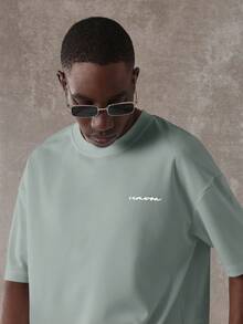 SUMWON 蒙特卡洛法国里维埃拉奢华夏季T恤超大街头风格度假休闲地中海高级沿海休闲装龙虾设计 - 藍色 - 查看 4