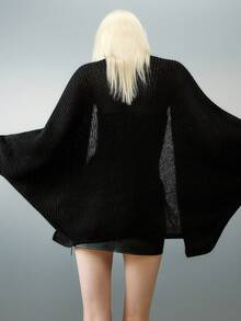 Airlisse Batwing Sleeve Ribbed Knit Cardigan,Long Sleeve Tops Fall Winter Cloth For Women