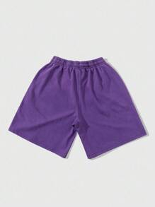 ROMWE MEN Street Life 男士复古印花松紧腰抽绳宽松夏季短裤