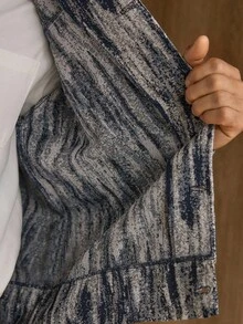 Manfinity BRENVOR 男士时尚扎染短款夹克，秋季，适合秋冬 - 彩色 - 查看 6