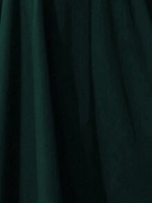 EMERY ROSE 女士绿色双排扣斗篷袖时尚中长款大衣 - 墨綠色 - 查看 7