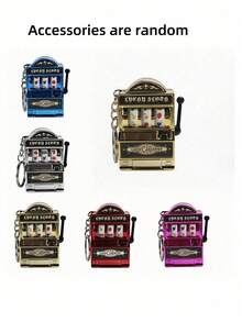 1PC Máy đánh bạc mini PC Móc khóa trò chơi đánh bạc Bùa may mắn Túi đồ chơi giảm căng thẳng cho người lớn Chủ đề sòng bạc Móc khóa giải thưởng Trang trí tiệc thanh Quà tặng nam Bàn làm việc văn phòng Tiện ích vui nhộn - Nhiều màu - Xem 2