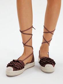 Styleloop Women's Versatile Comfortable Flat Fisherman Loafers - Brown - View 2