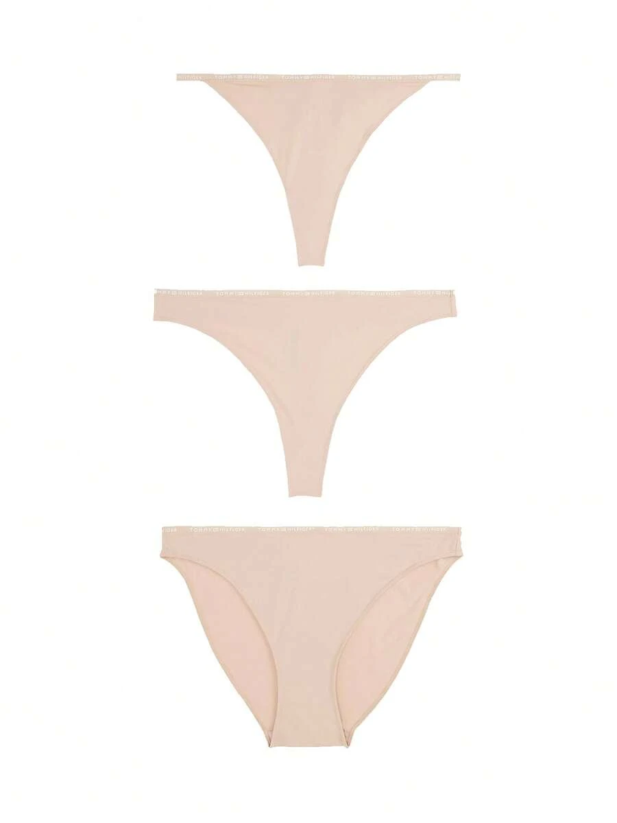 Tommy Hilfiger 3 Pack Multi Shape Women's Briefs - Champagne - View 1