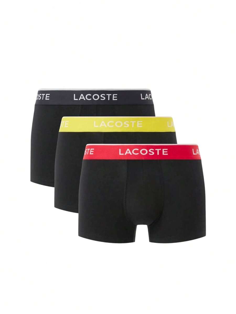Lacoste 3 Pack Men's Boxers - Black - View 1