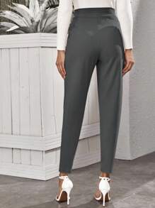 RosyDaze Plain Multicolor Tapered Cropped Women Pants For Everyday Casual Wear Business Casual Woman Pants Grey Pants Women Office Pants Elegant Pants For Women Ankle Pants - Multicolor - View 2