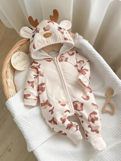 Recém-nascido e Infantil Desenho Fofo de Padrão de Natal, Tecido Macio e Confortável, Adequado para Uso de Bebê e Criança Pequena