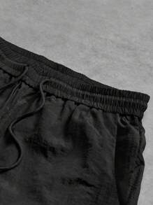 Manfinity Sport Corelite Pantalones deportivos largos casuales y minimalistas para hombres, adecuados para otoño, transpirables y ligeros - Negro - Ver 3