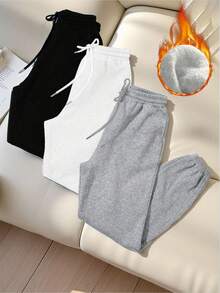 GlowEve CURVE 大尺碼女性純色運動長褲,帶有彈性的褲頭 - 彩色 - 查看 1