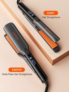 JMMO TÓC | Máy duỗi và uốn tóc 2 trong 1 với 8 mức nhiệt độ, máy duỗi tóc ion giúp giảm xơ rối, bóng mượt hơn, dụng cụ tạo kiểu tóc cưới - Phích cắm US - Xám - Xem 10