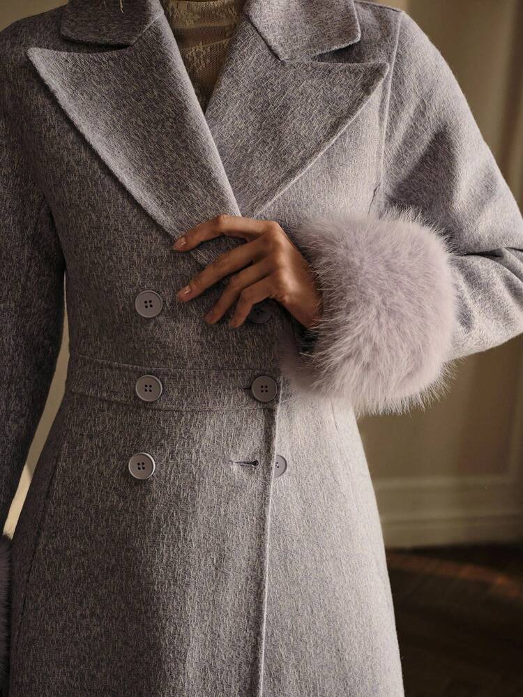 WOOL DOUBLE BREASTED OVERCOAT